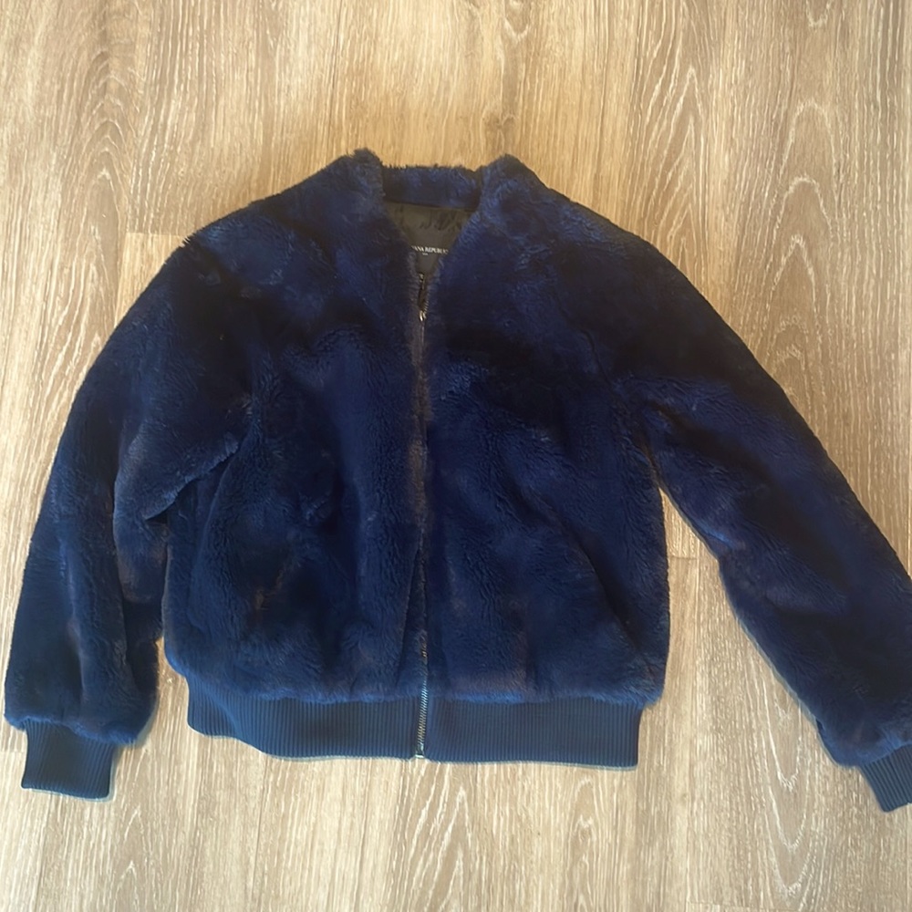 Banana Republic faux fur bomber jacket